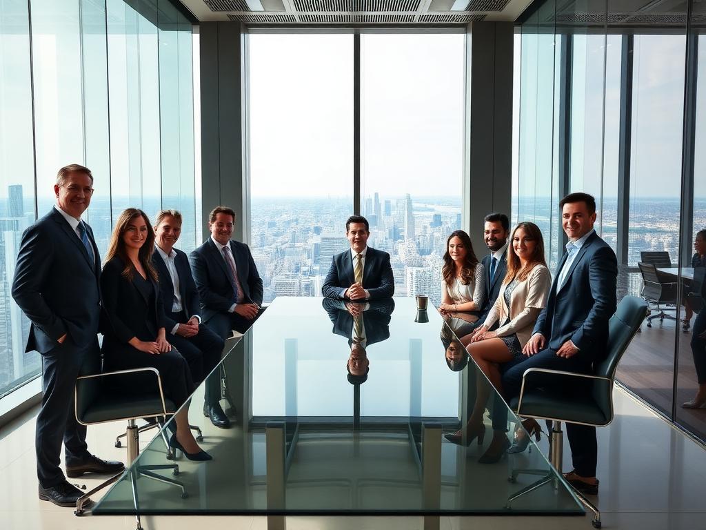 Enterprise leadership team in a boardroom